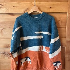 AELFRIC EDEN COW SWEATER